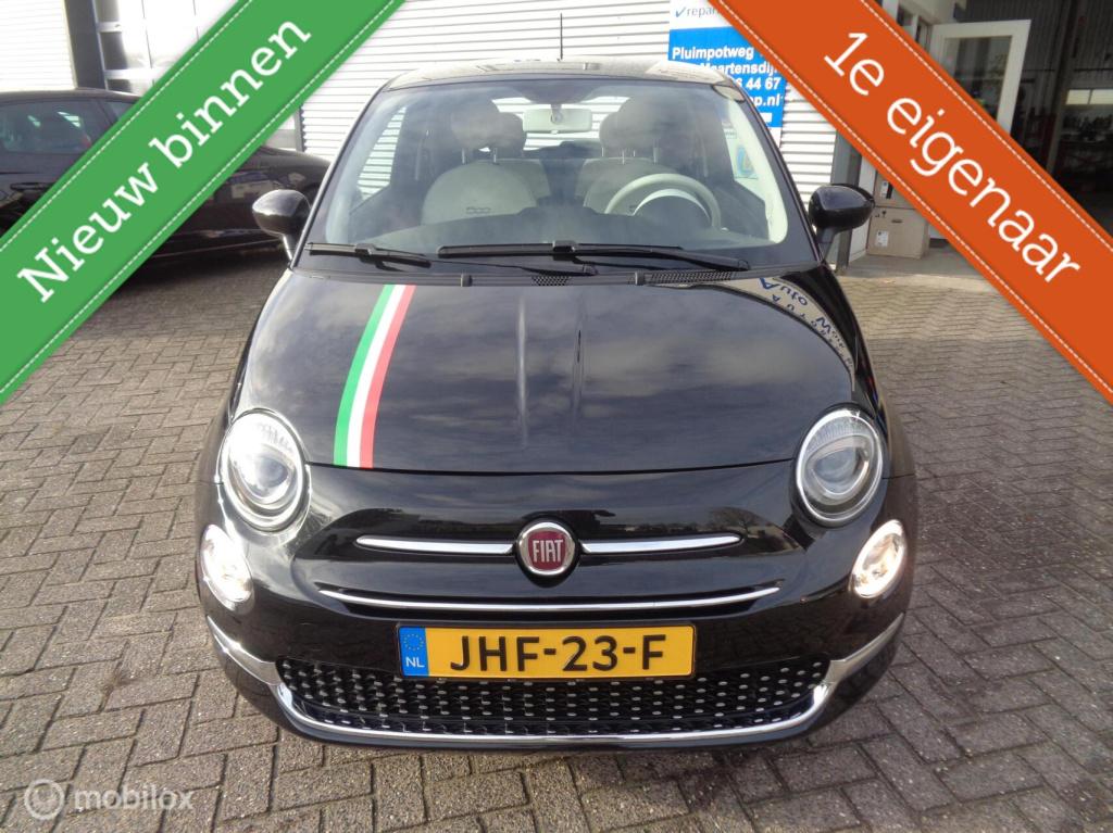 Fiat 500 1.0 hybrid lounge/big navi/carplay/dab/airco/cruise/lm velgen/1st 