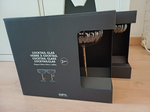NIEUW: Elegante COCKTAILGLAZEN met GLITTEReffect (GUSTA)