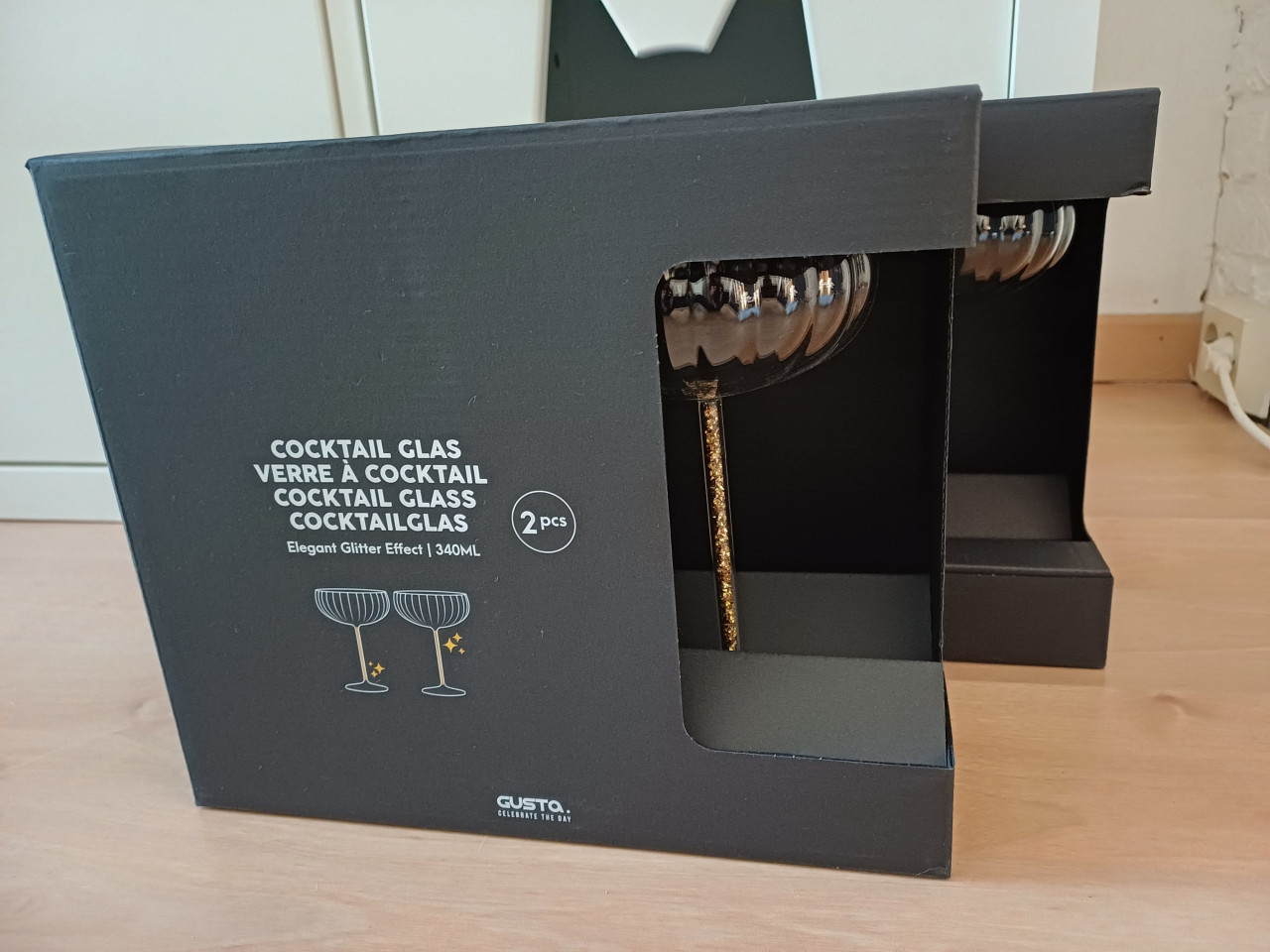 NIEUW: Elegante COCKTAILGLAZEN met GLITTEReffect (GUSTA)