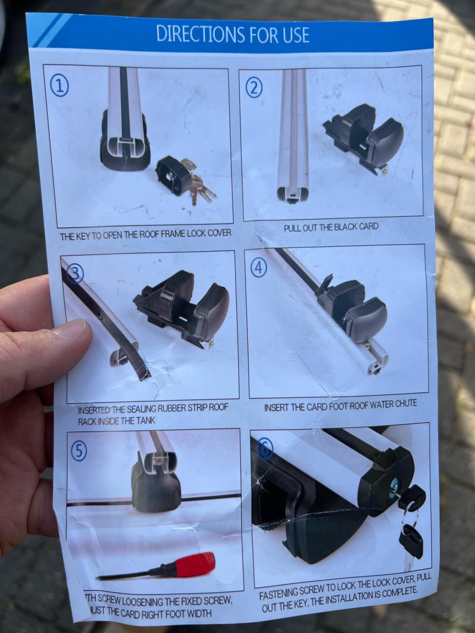Nieuwe dakdragers - nog in doos