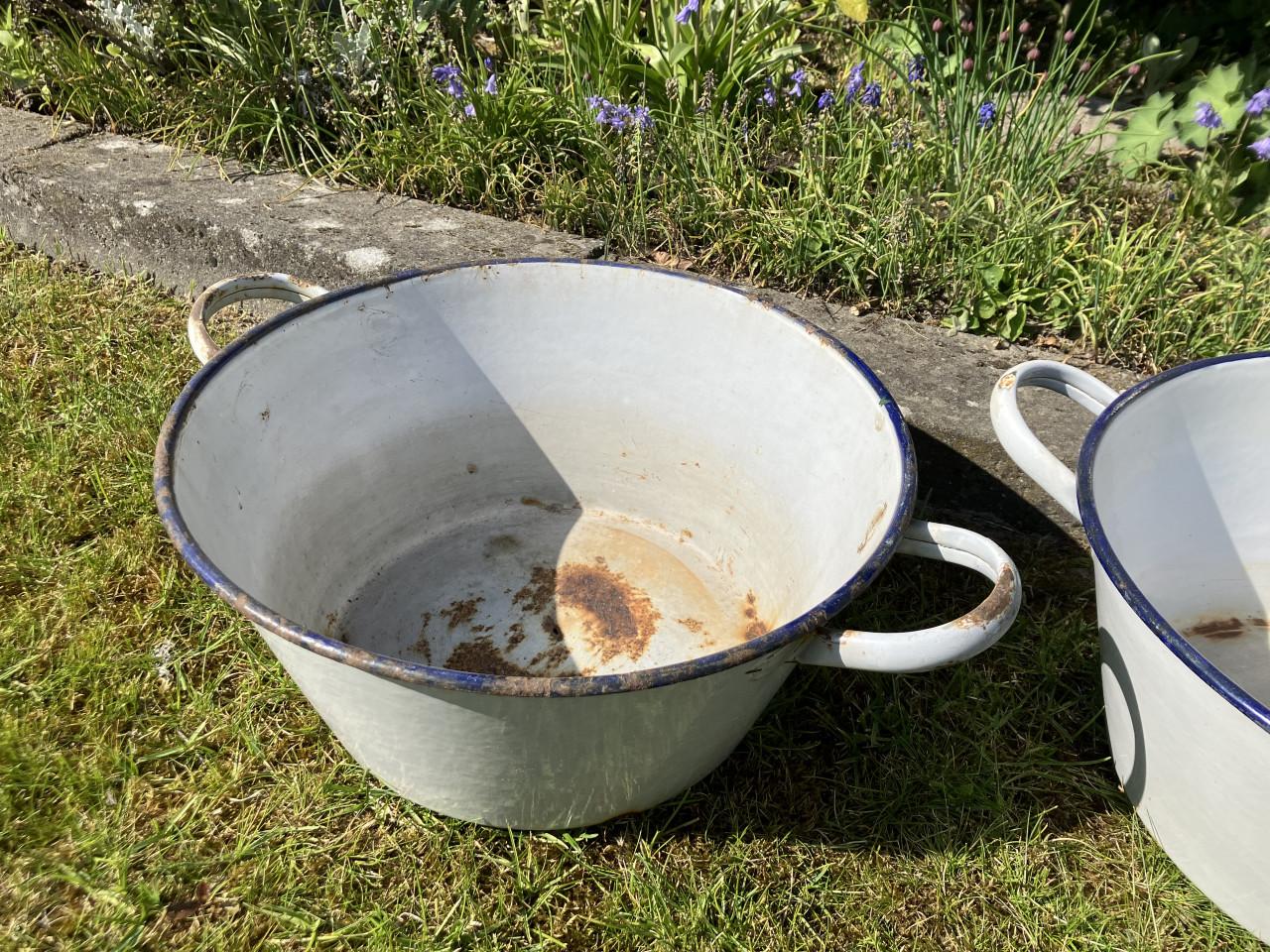 Emaille wasteil / bekken 2st.