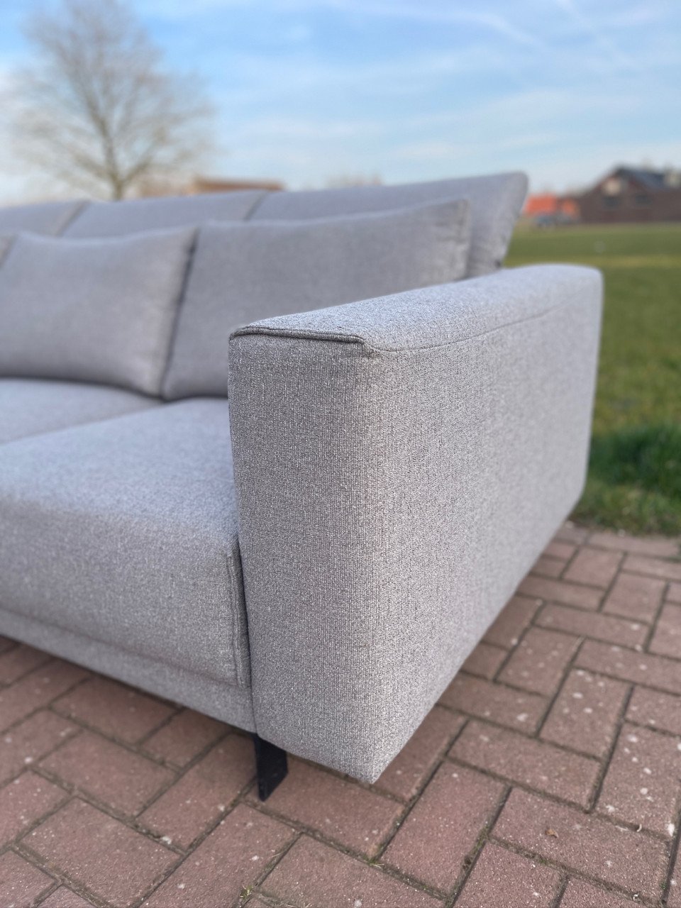 GRATIS LEVERING HEEL NL Montel Grijs 4-zits Stoffen Bankstel