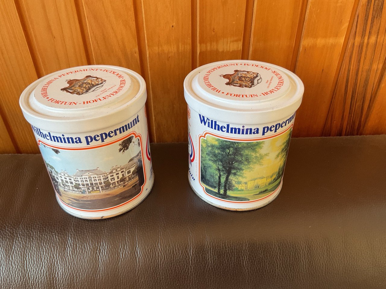 Wilhelmina pepermunt blikken 2 verschillende
