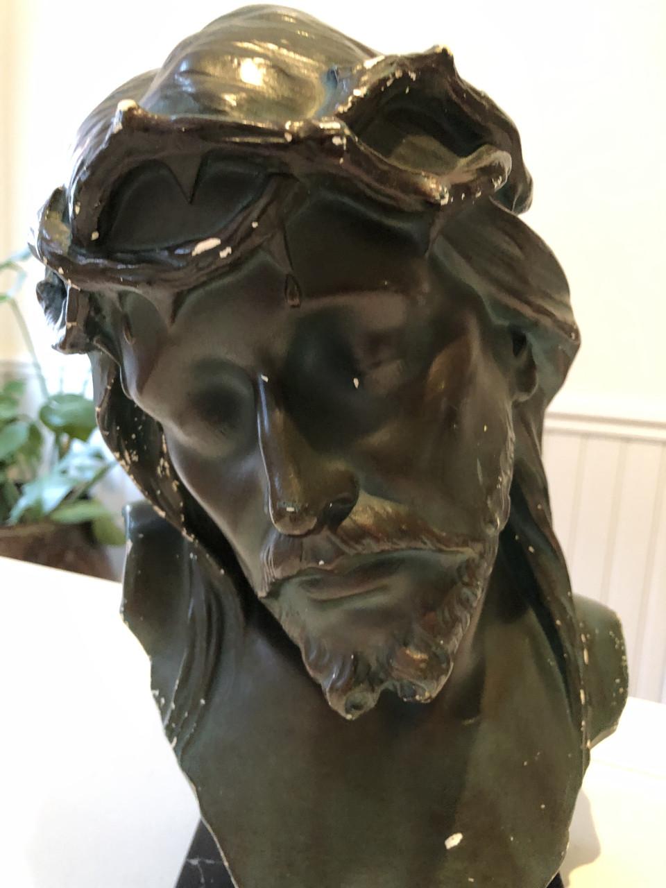 Mooi brocante heilig Jezus Christus met doornenkroon beeld