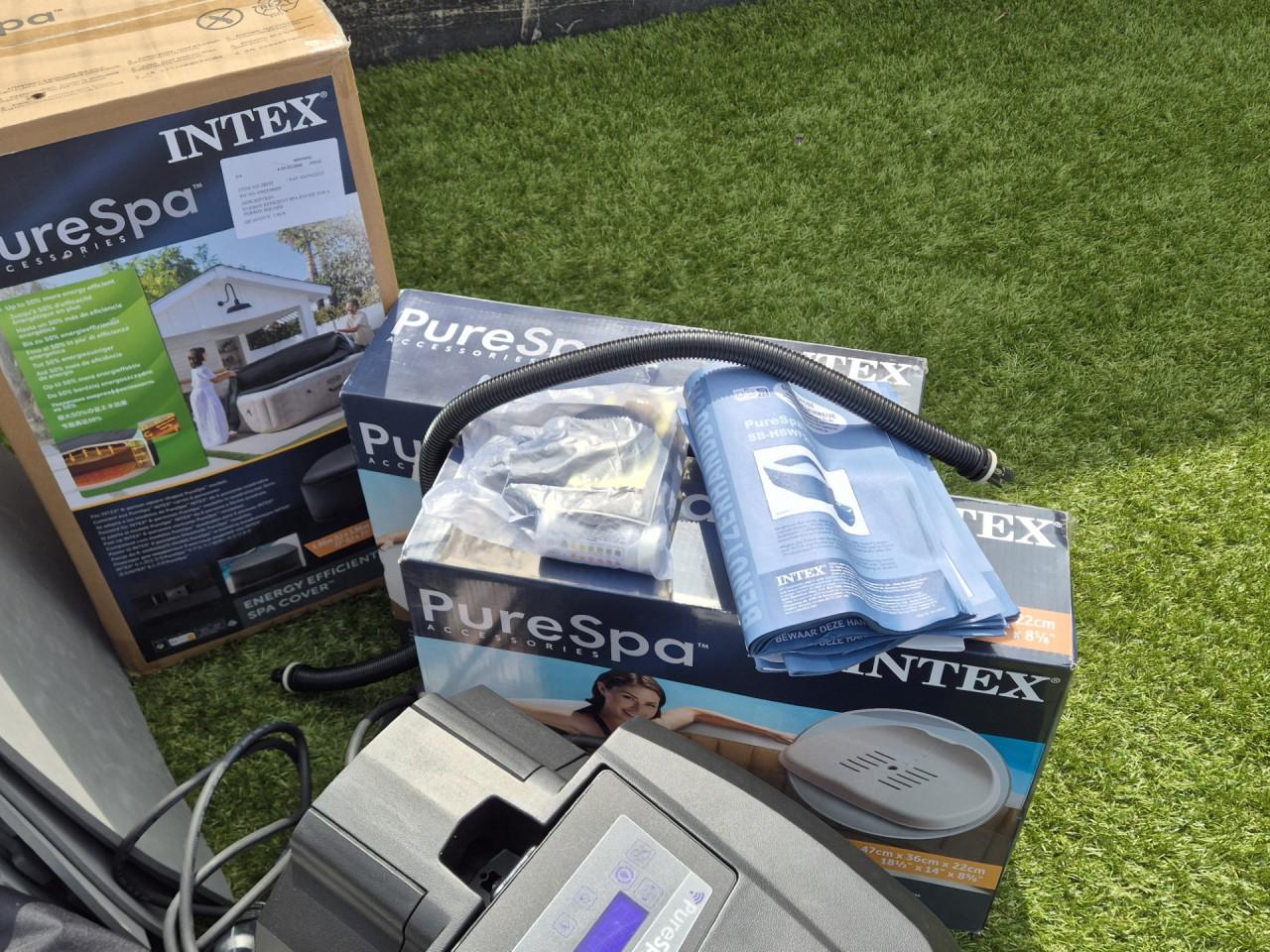 Intex PureSpa Bubble Greystone 6 pers compleet pakke