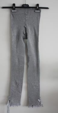 Grijze legging met kanten onderkant maat L