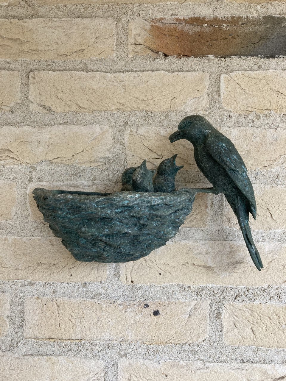 Bronzen vogelnestje