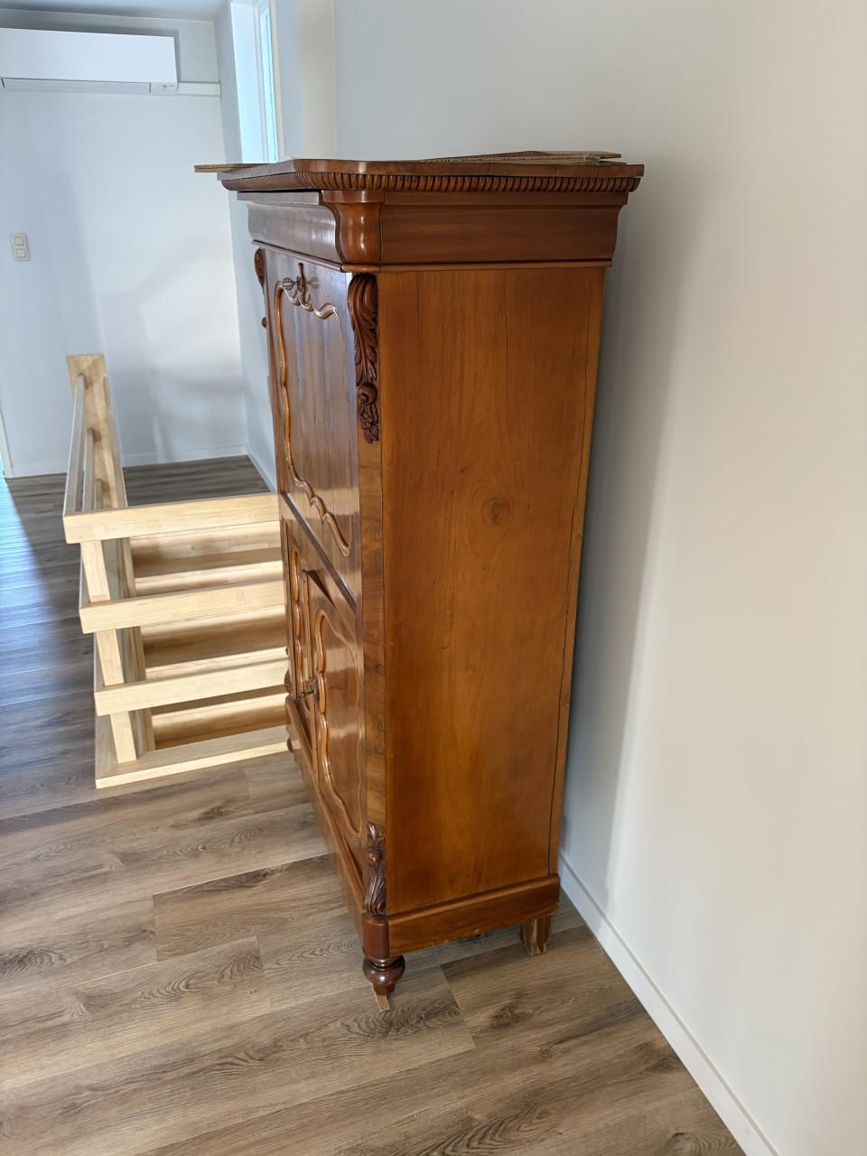 Antieke Biedermeier Secretaire Ladekast Klepkast