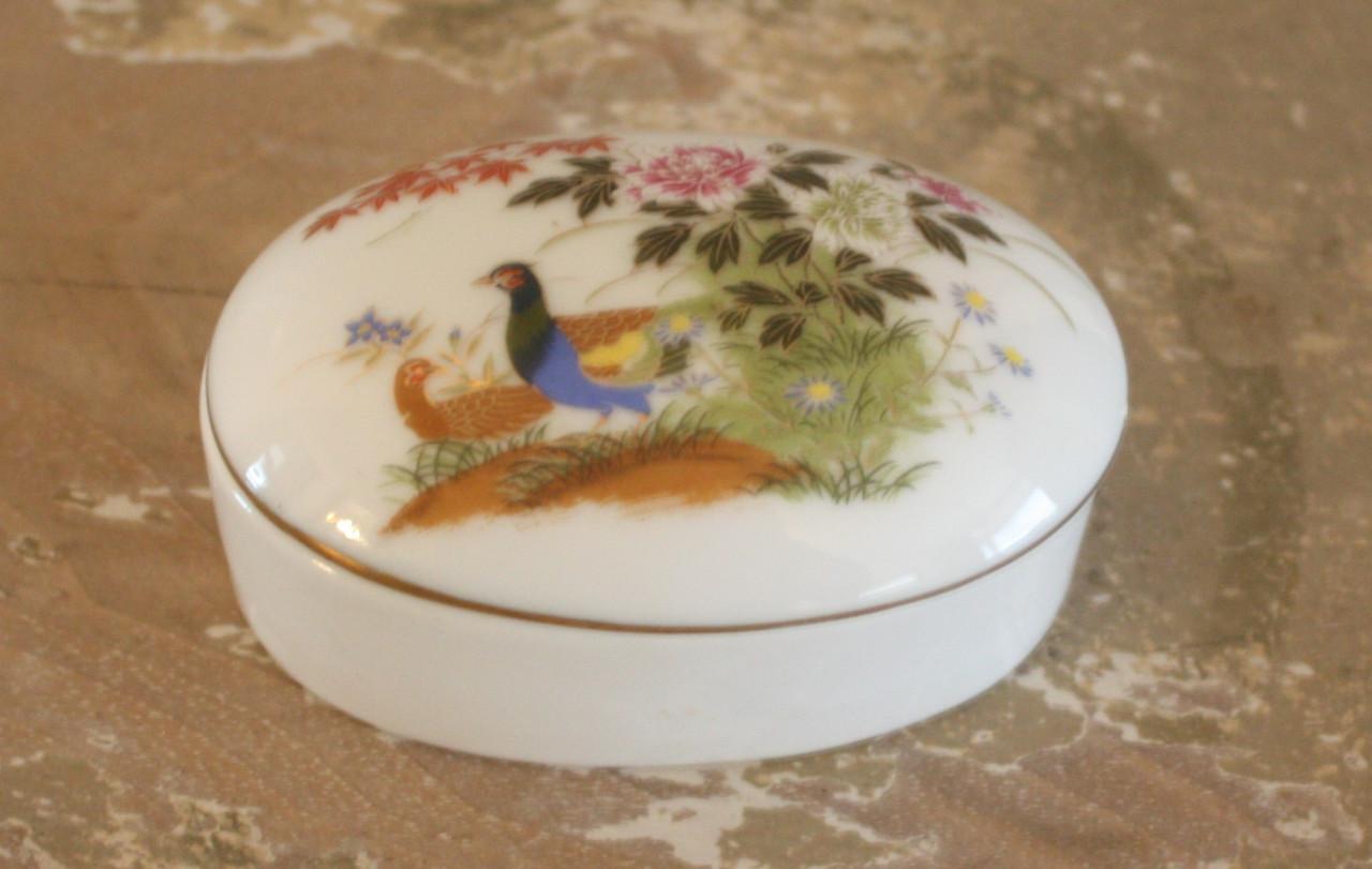 Stenen potje met vogel print