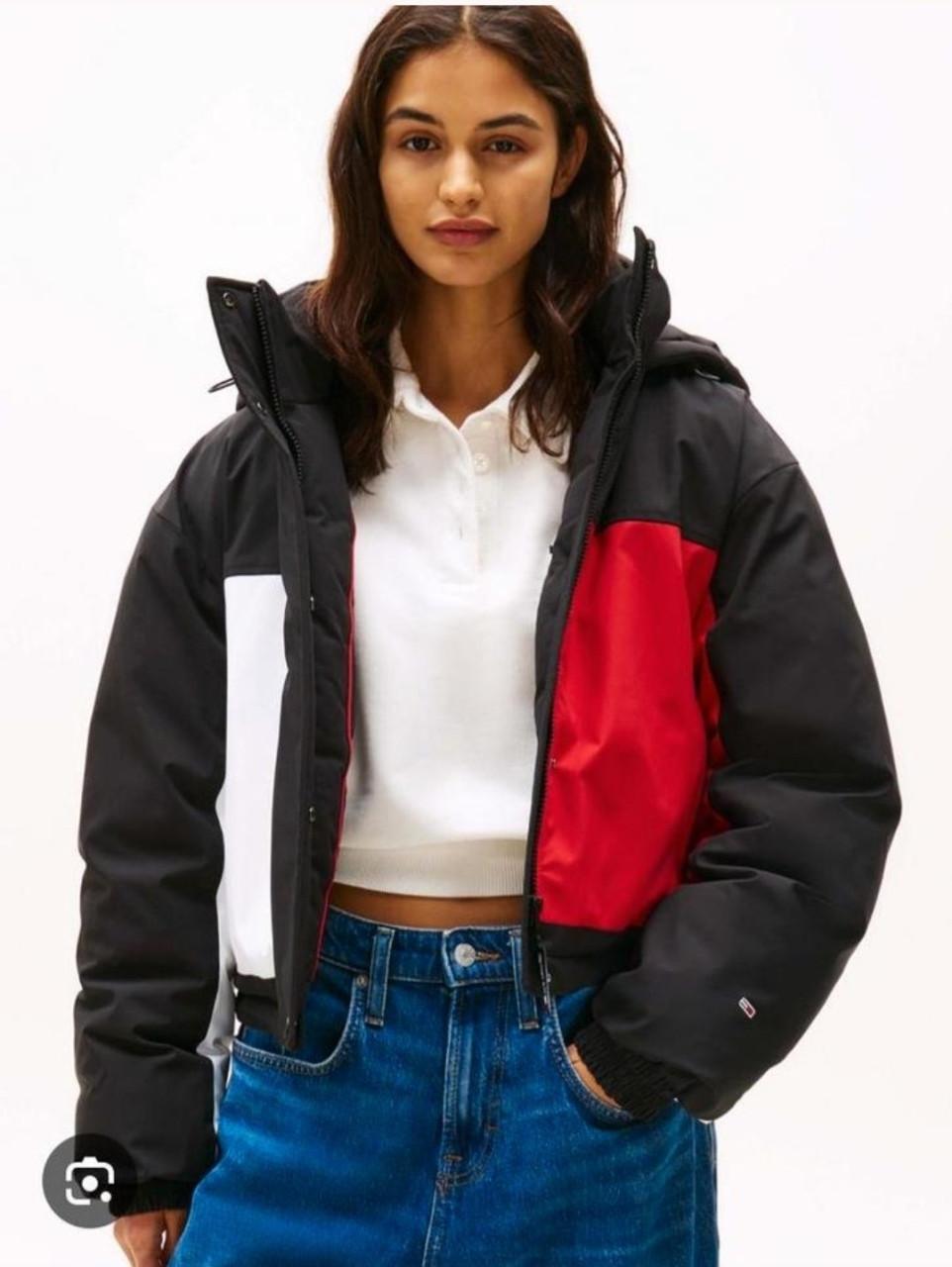 Tommy Hilfiger cropped puffer jas