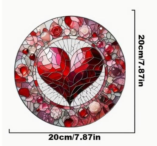 Raamhanger Hart rood met roze