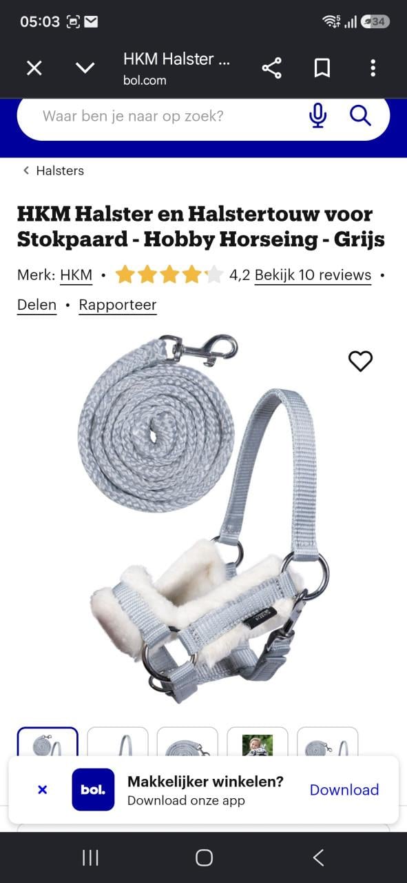 Les Mieux stokpaard popcorn met halster en doos zgan