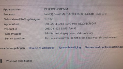 Complete SET Dell Optiplex i7 4770 Win 11 1000 Gb M22280/Hdd