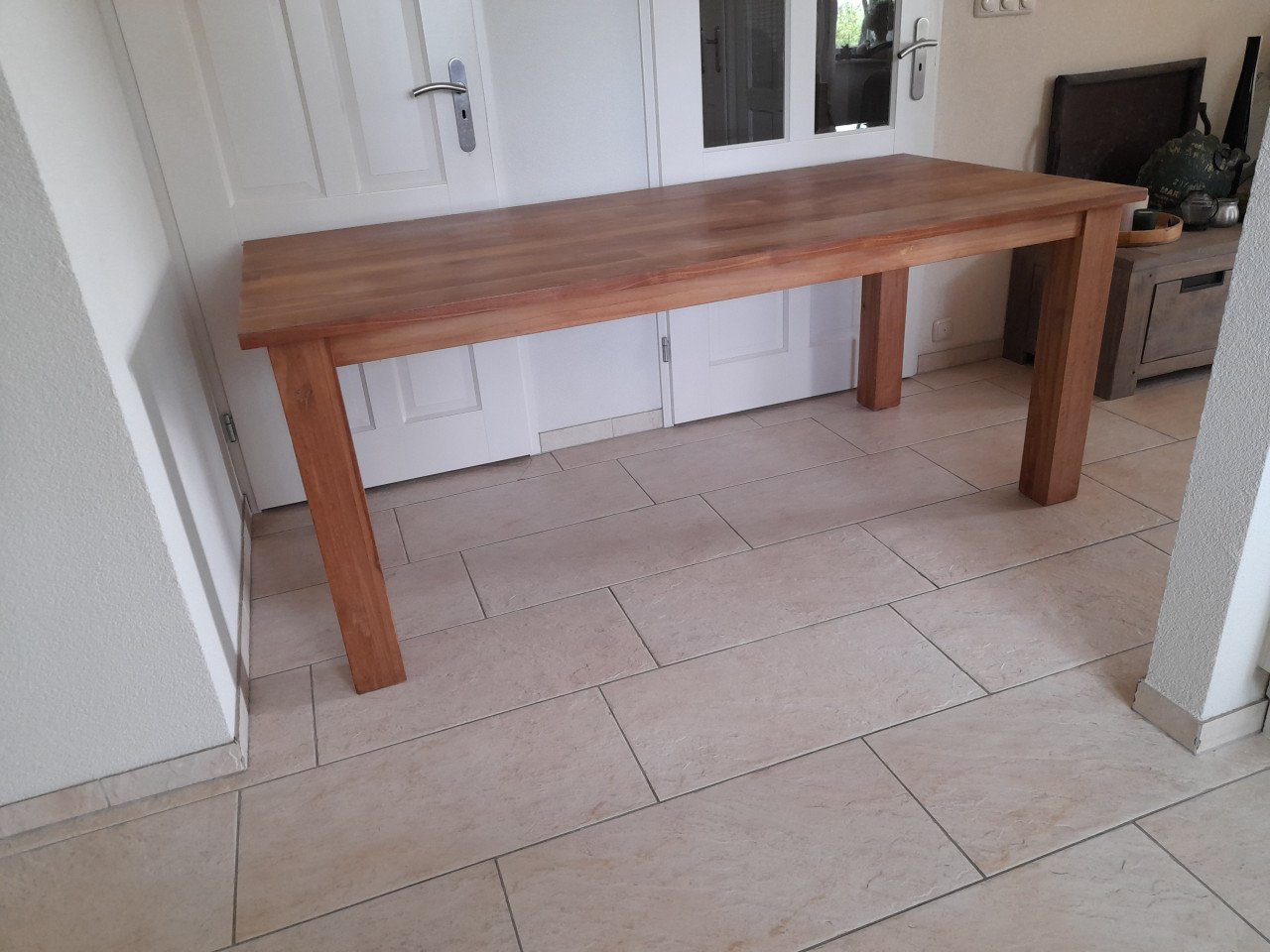 Prachtige massief houten Tafel 90 x 190 x 77,5H  (in goede staat )