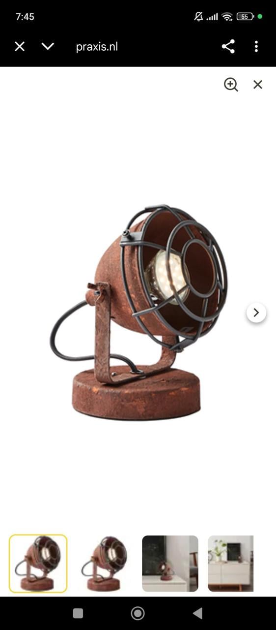 Lampen set roest