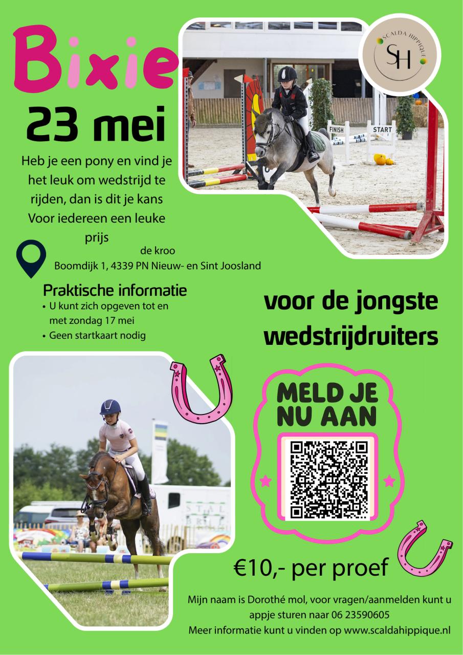Een leuk paardenevenement waar je bij moet zijn. 'Scalda Hippique