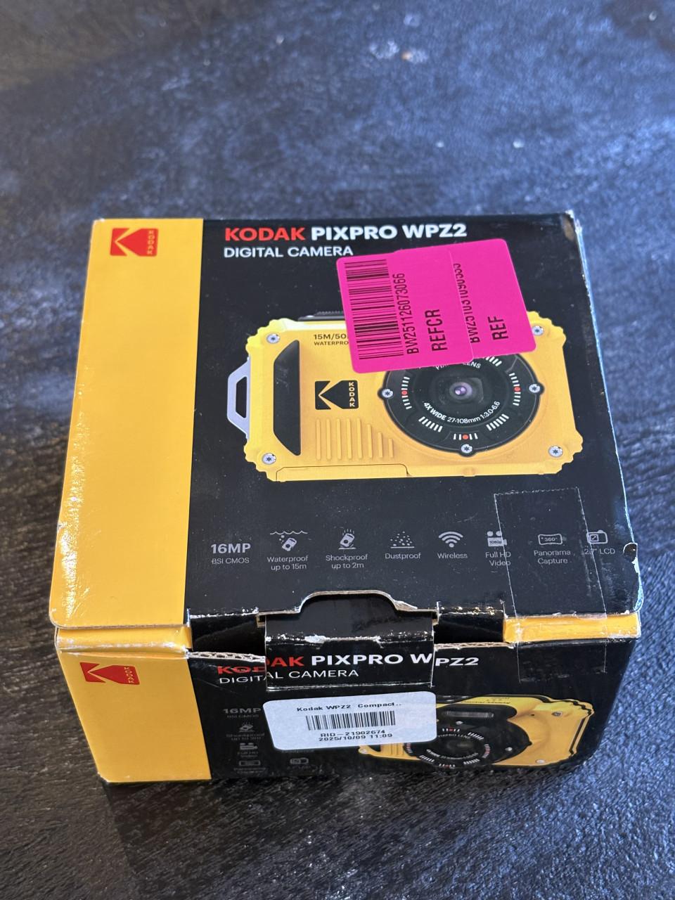 Kodak pixpro wpz2 onderwatercamera/outdoorcamera