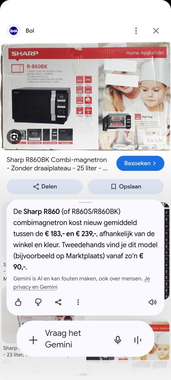 Combimagnetron met grill en heteluchtfunctie