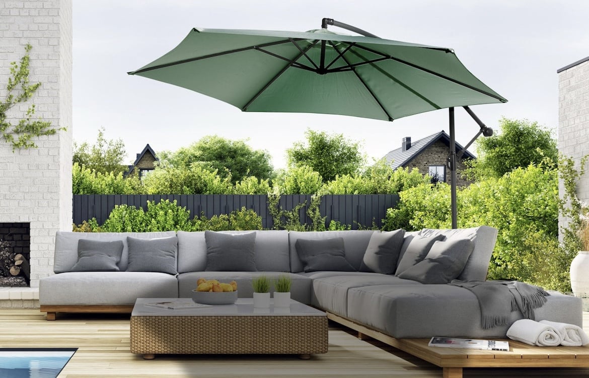 Nieuwe zweefparasol / Rond diameter 3 meter !