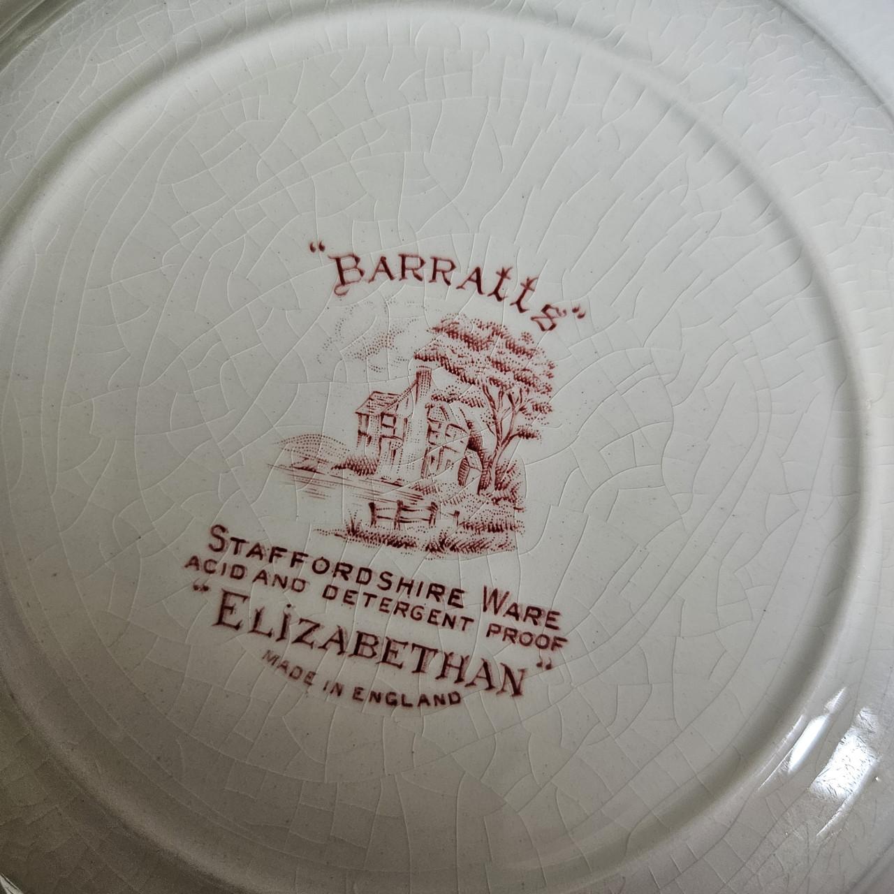 Diep bord en dinerbord Staffordshire ware Elizabethan Barratts