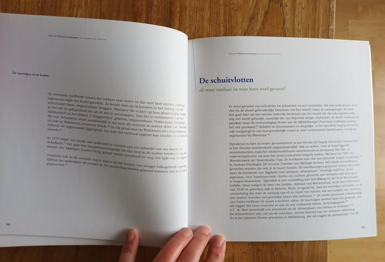 Varen over Walcherse watergangen, van schuitvlot naar schuitvlot