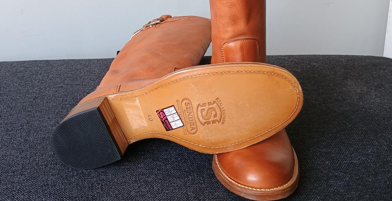 NIEUWE leren laarzen - merk SENDRA - maat 40 ...