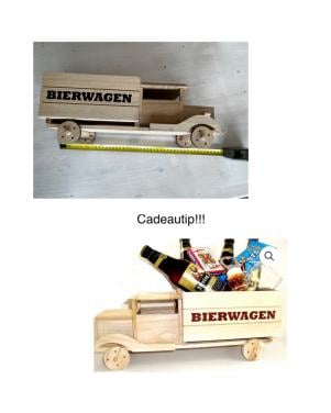 Houten bierwagen (zonder inhoud), speelgoed of cadeautip
