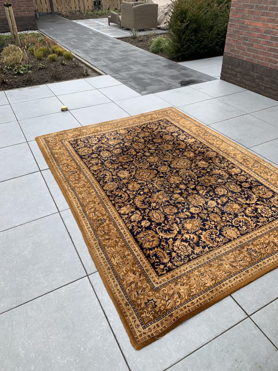 ✨Prachtig Sfeervol Donkerblauw/Bruin Vintage Vloerkleed Zuiver Scheerwol✨