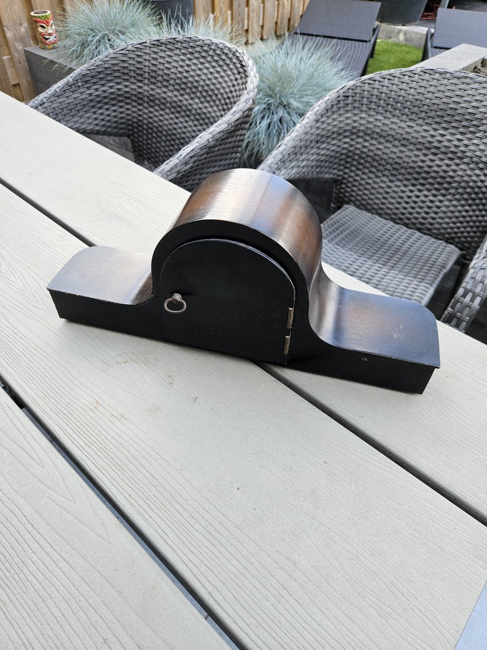 Antieke kleine Junghans pendule, het is een klein model...