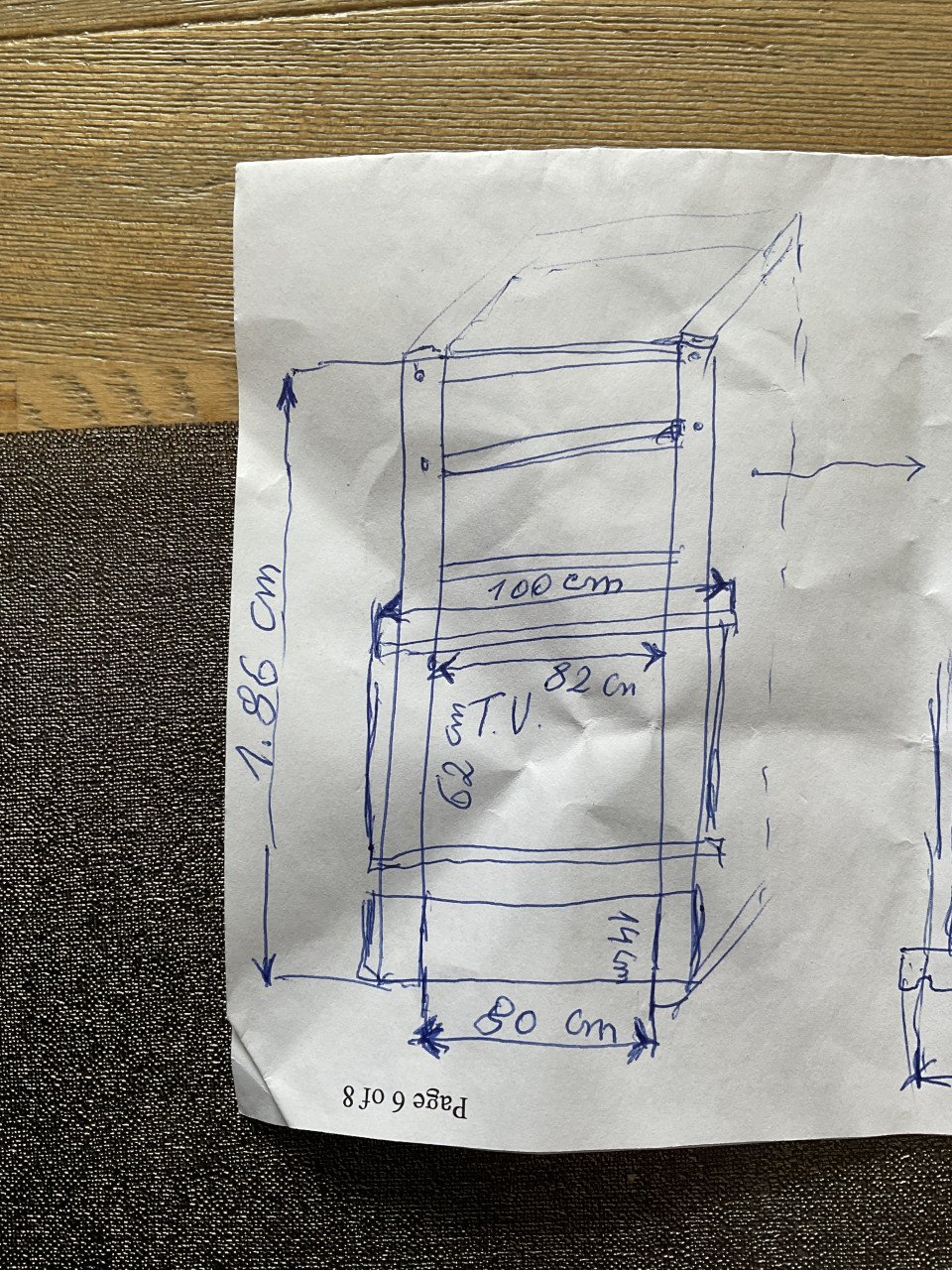 Handgemaakte massief eiken kaas/tv kast