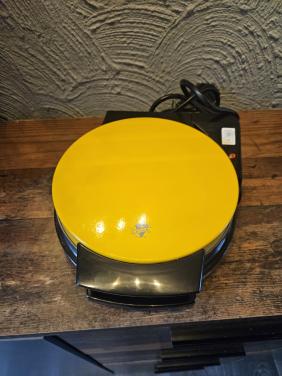 Vintage Sapir wafelijzer - Geel - Zo goed als nieuw