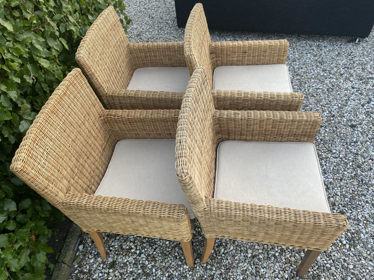 4 Rotan stoelen eettafelstoelen
