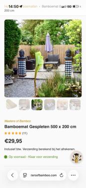 Bamboe mat (nieuw)