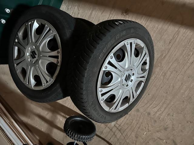 4 winterbanden op velg Suzuki Alto