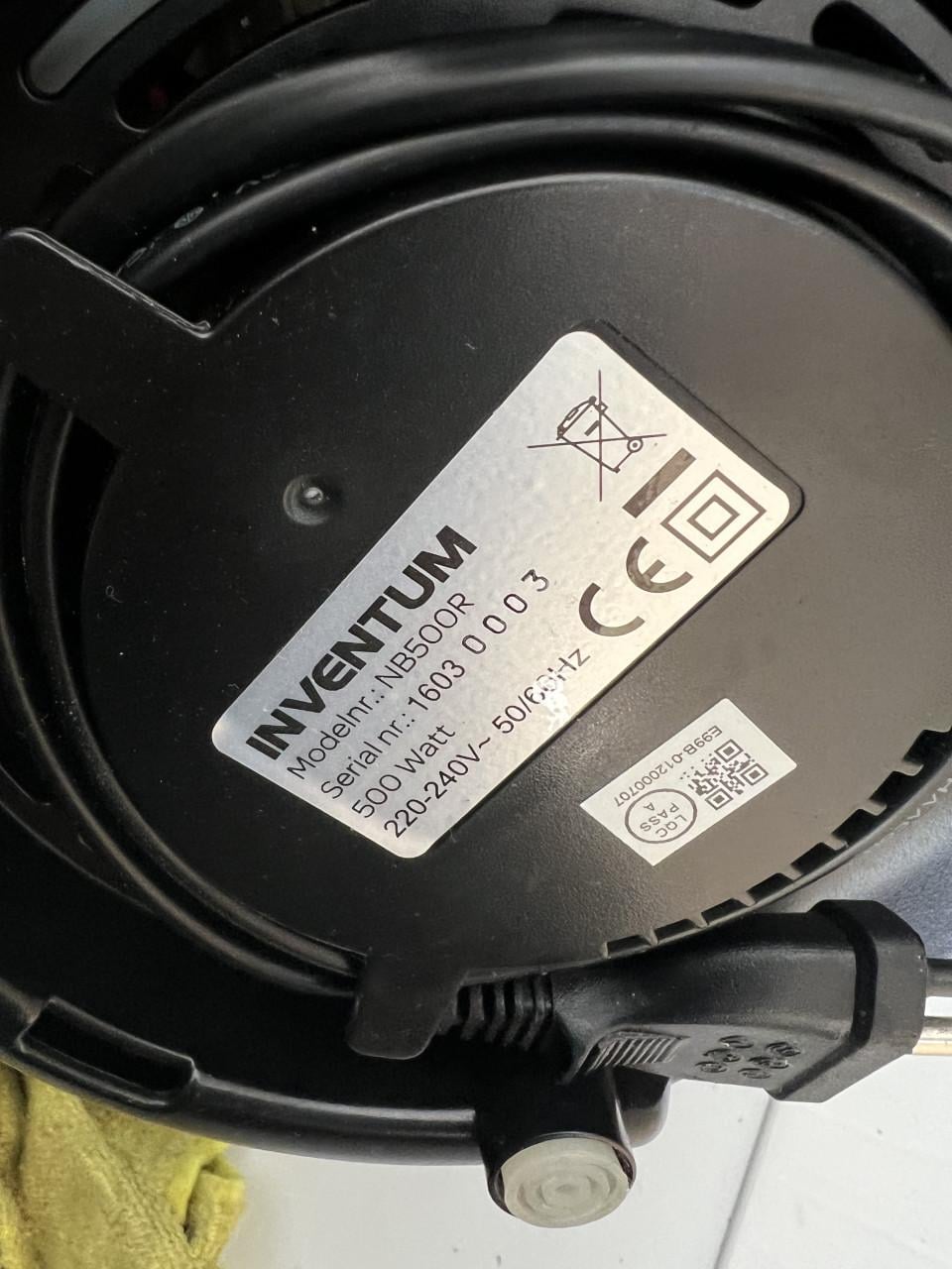 Nieuw RVS / Zilveren Inventum  Blender met glazen kom