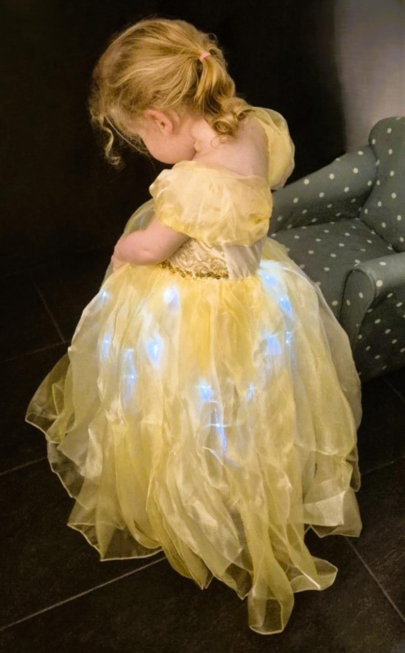 Nieuw ! Maat 98 -104 Mooie Belle Prinsessenjurk Met Lichtjes