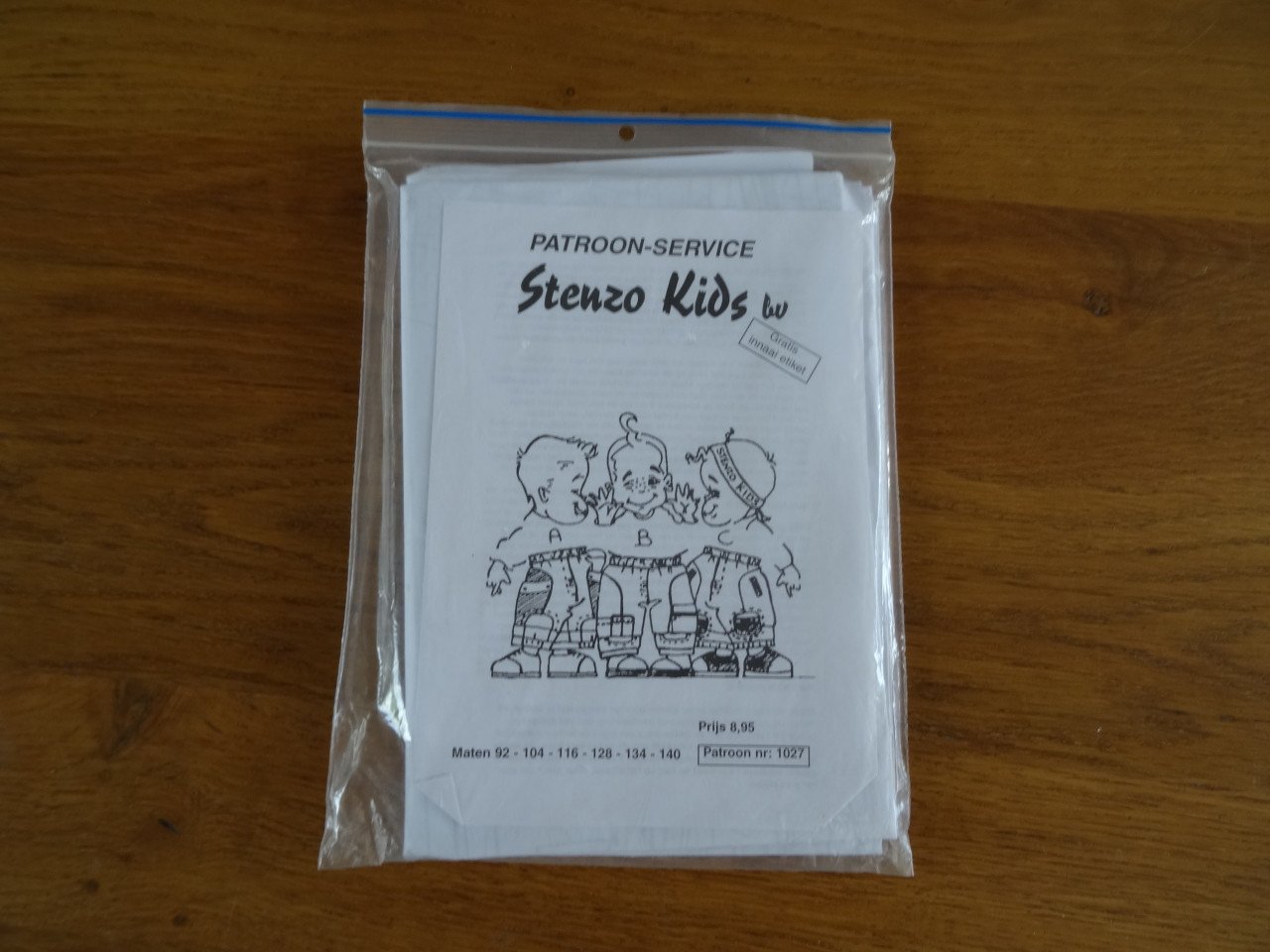 Kinderkleding patronen: Roos, Blixem, Floor en Stenzo
