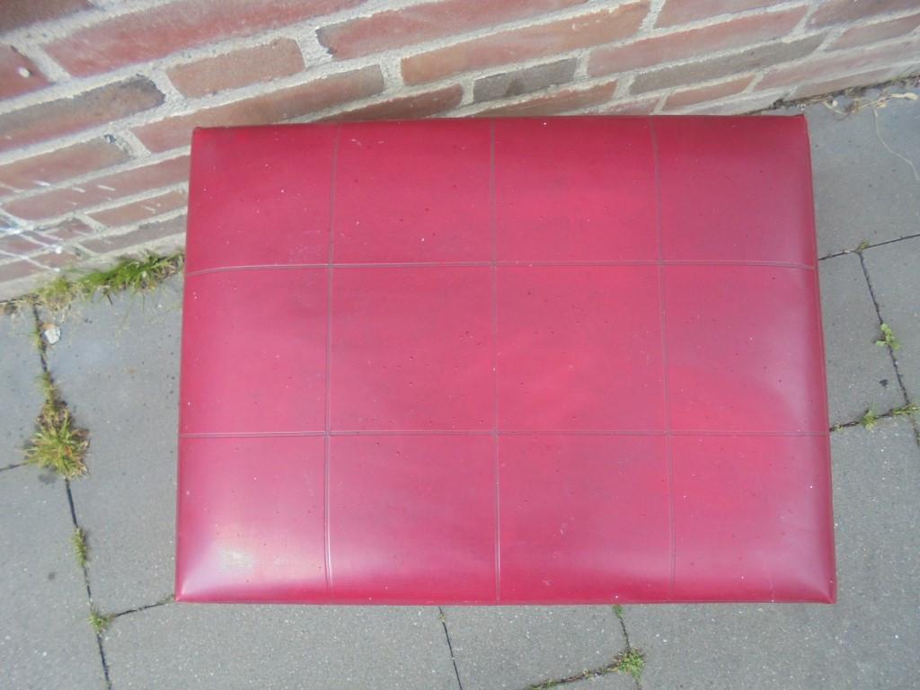 Vintage Kruk of Voetenbank Kunstleer