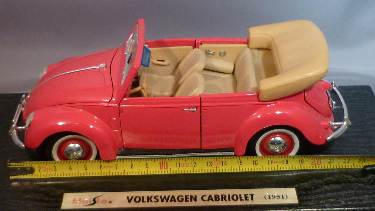 Model auto Volkswagen Kever Cabriolet metaal