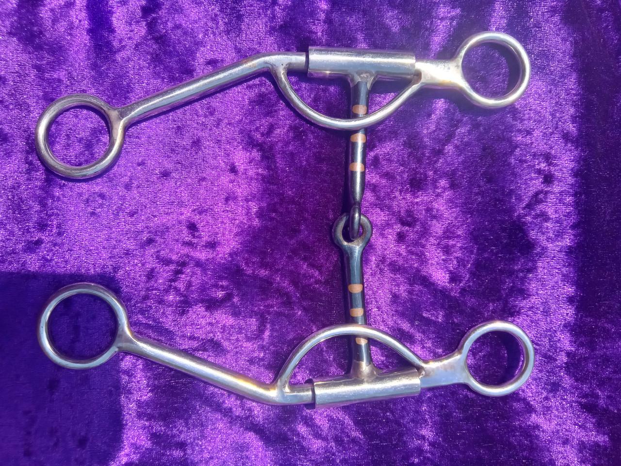 Shank snaffle RVS/sweet iron