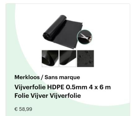 Vijverfolie 4x6 meter