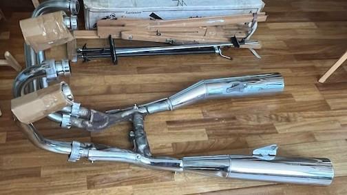 Uitlaat sankei  goede staat  mooi chroom   honda  type 750 na 1984