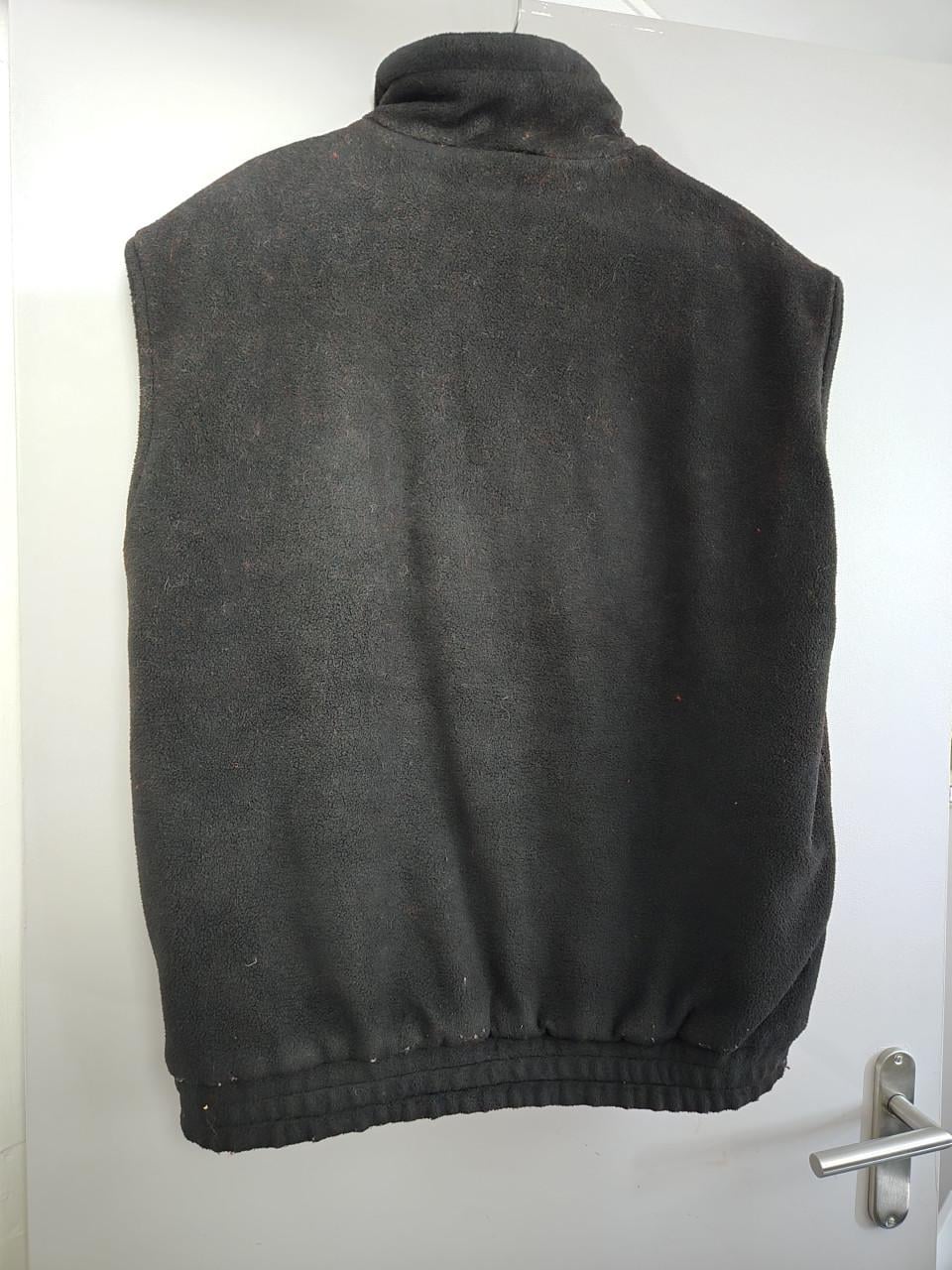 Reversable blauwgroene/zwarte gewatteerde bodywarmer  Maat L