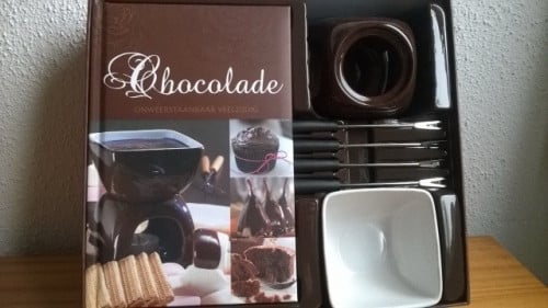 CHOCOLADE FONDUESET (leuk als kado) => nieuw in doos