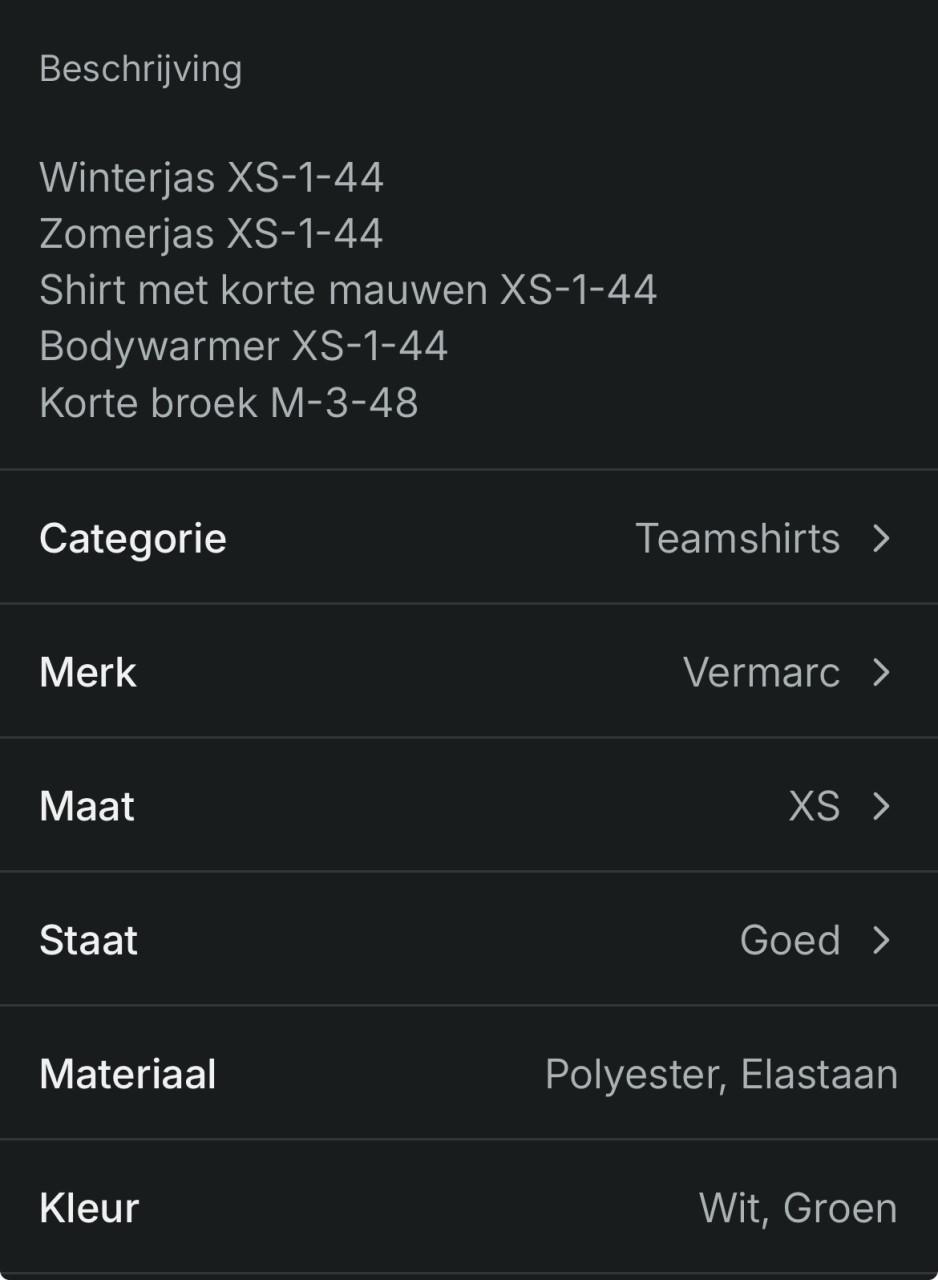 Sportfiets kleding