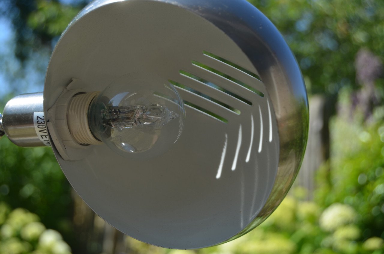 Mooie metalen Bureaulamp in prima staat. Luigi Ferro, Italiaans?