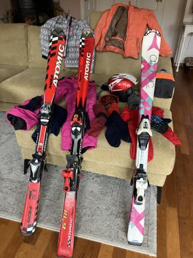 Ski 's kleding helm en bril