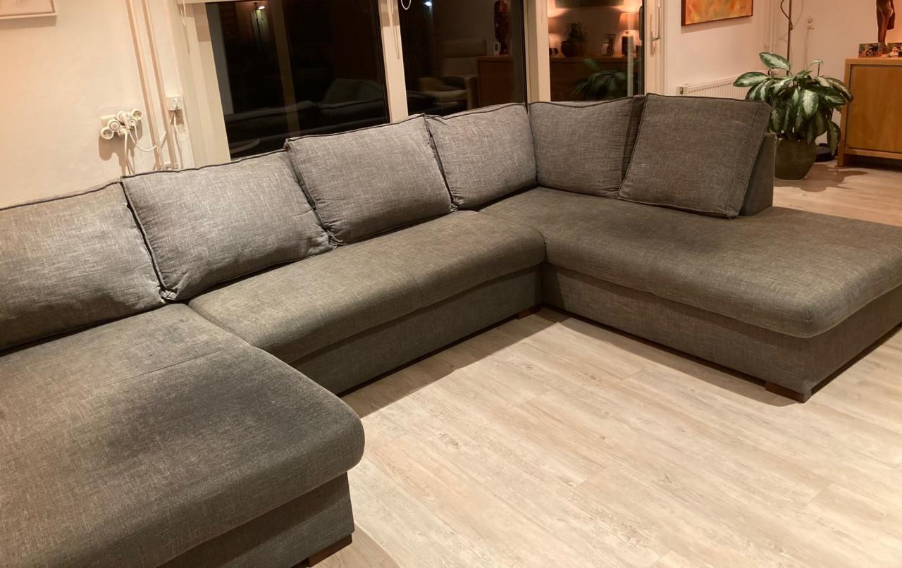 Grote U-vorm lounge bank 340 x 220 – afneembare hoezen
