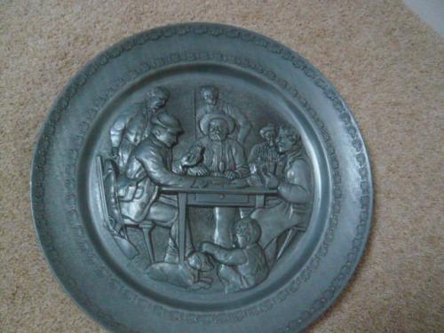 TINNEN WANDBORD 30 CM DOORSNEE