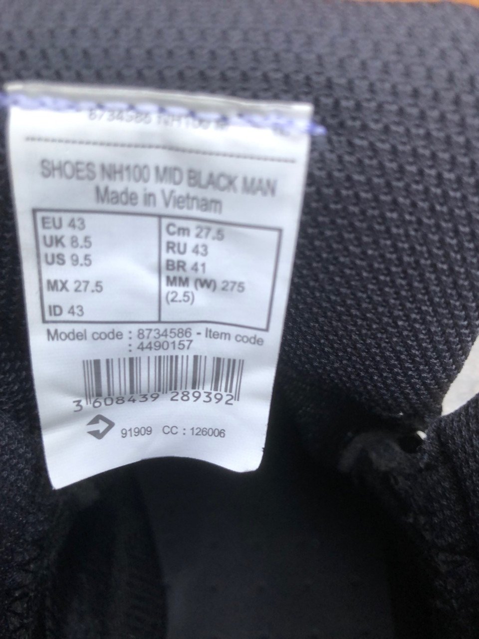 Zwarte wandelschoenen maat 43.